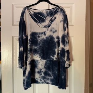 Tie dye peplum top